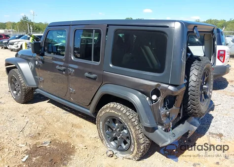 2020 Jeep Wrangler Unlimited Willys 4X4 из США, поврежденный, VIN 1C4HJXDN8LW159302